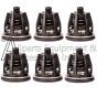 Set of 6 black  ZX.1600 pump valves