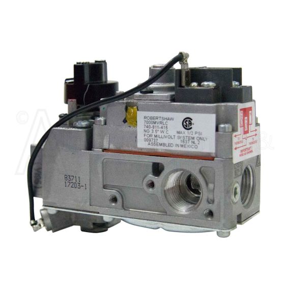 Side view of gas valve