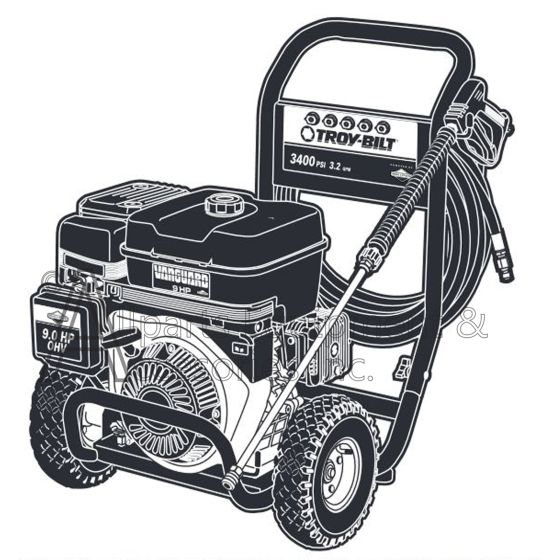 01905-0 troy-bilt 3400 psi high pressure washer