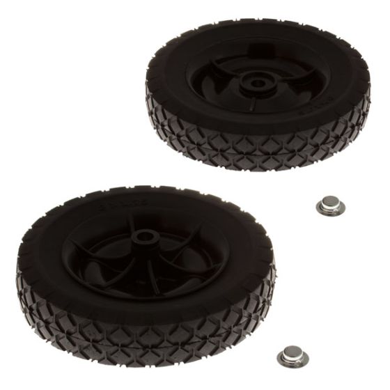 WHEEL KIT, 2 WHEELS 8 X 1.75 PLASTIC