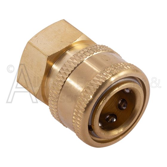 Isometric view of 24.0069 brass quick connect fitting