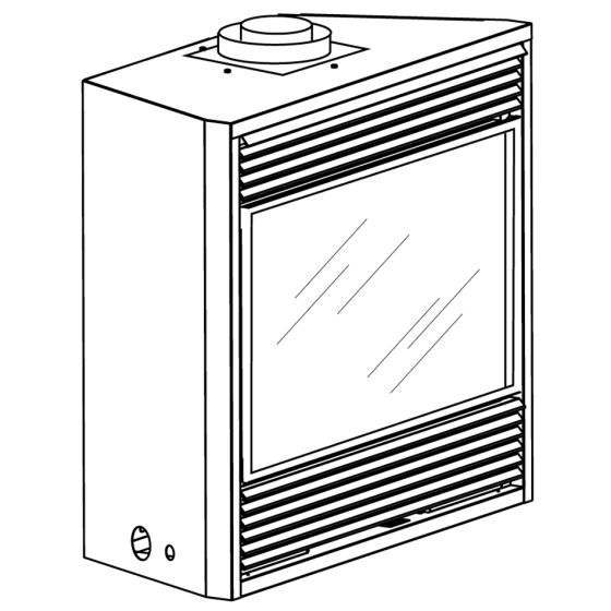 39TDV Top Vent Direct Gas Fireplace Heater Temco Fireplace Products