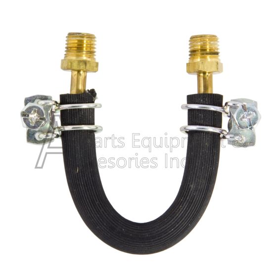 45866 hose assembly, 5.5" x 1/4" front view