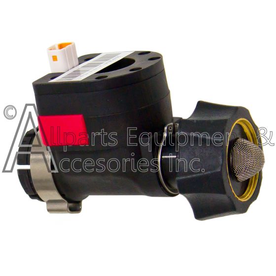 The 5140246-59 flow sensor with an attached filter inlet piece.