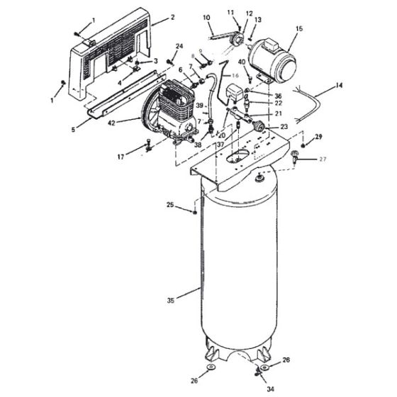 Devilbiss 60 Gal 5 HP Air compressor