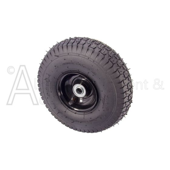 Wheel Assembly 10 Inch Black Rim 4.10/3.50-4 Tire