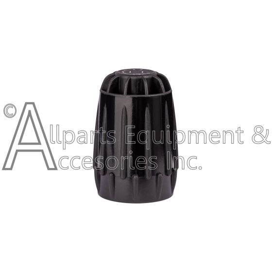 Black plastic unloader knob