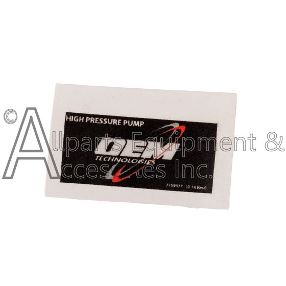7109377 OEM pump label