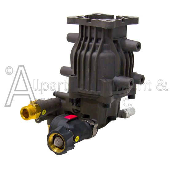 The DeWalt 5140246-60 PessureReady pump. The preinstalled flow sensor is visible near the bottom of the image.