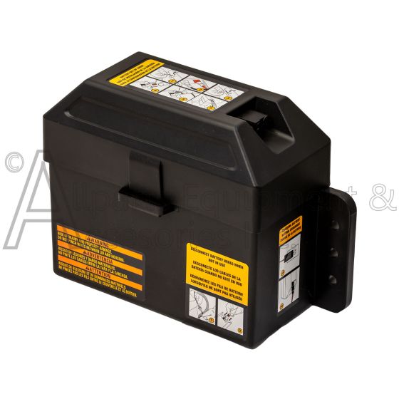 Side view of the back of the 7115684 pressure washer battery box.