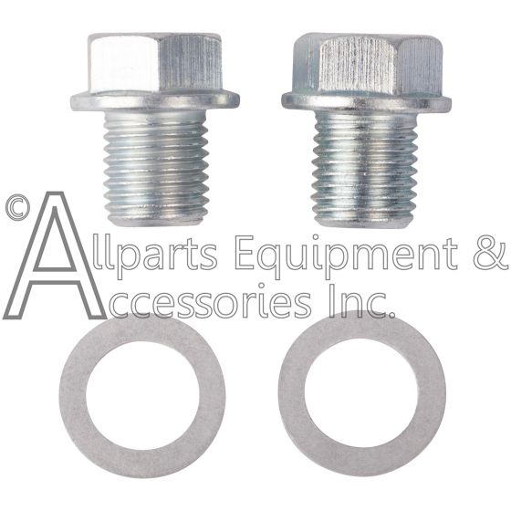 7118173 oil drain plug kit with two drain plugs and washers
