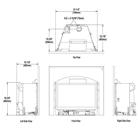 IRONSTRIKE DIRECT-VENT FIREPLACE INSERT