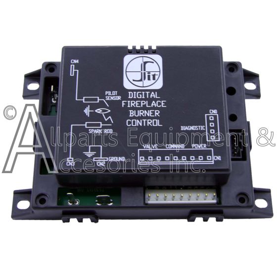The 911-625 digital fireplace burner control board with connector info.