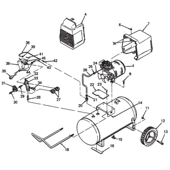 AF18-1 DeVilbiss Oil-Free 1.0 HP Air Compressor