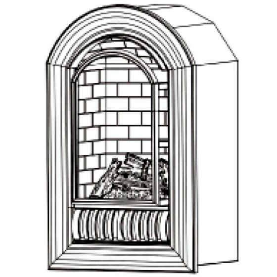 ANI Vent free Arched gas fireplace
