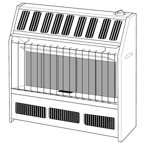 GLOW WARM VENT FREE WALL HEATER