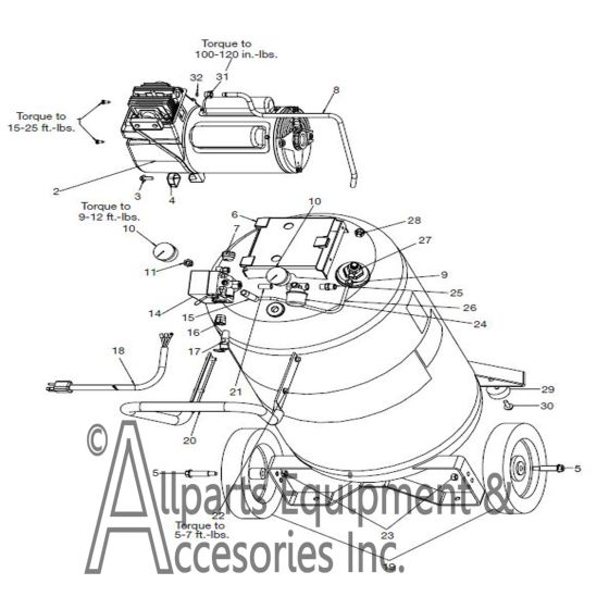 AIR COMPRESSOR 5HP 20G VPW PL 1STG 120V