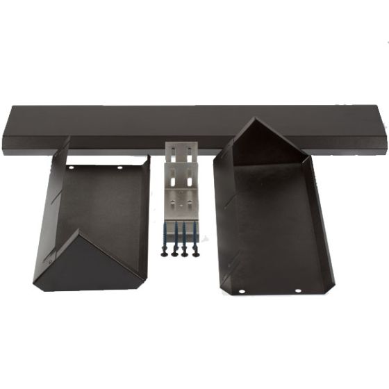FIREPLACE HOOD ADJUSTABLE FLAT BLACK