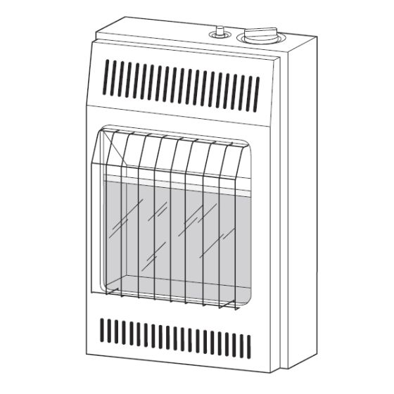 Vent free blue flame heater