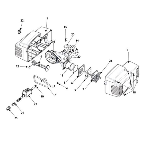 1.0HP 0Gall Air compressor