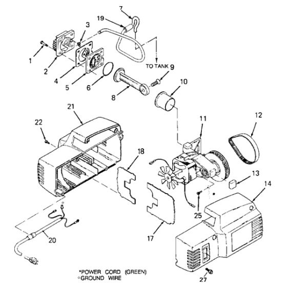 1.5HP 3Gall Air compressor