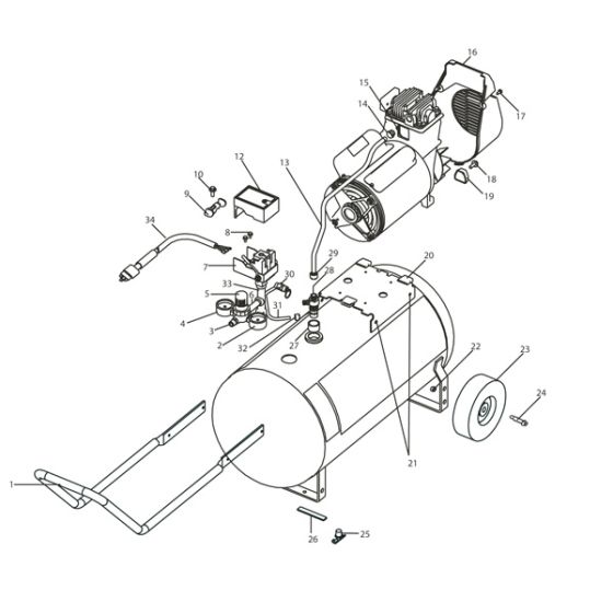 4.0HP 12Gall Air compressor