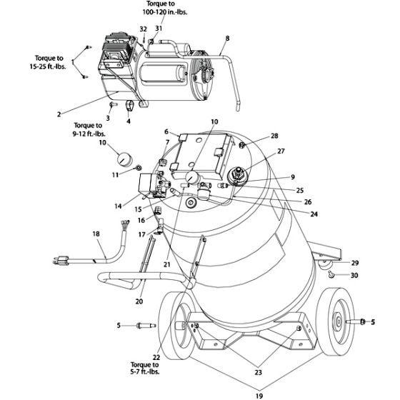 5.0HP 20Gall Oil free air compressor