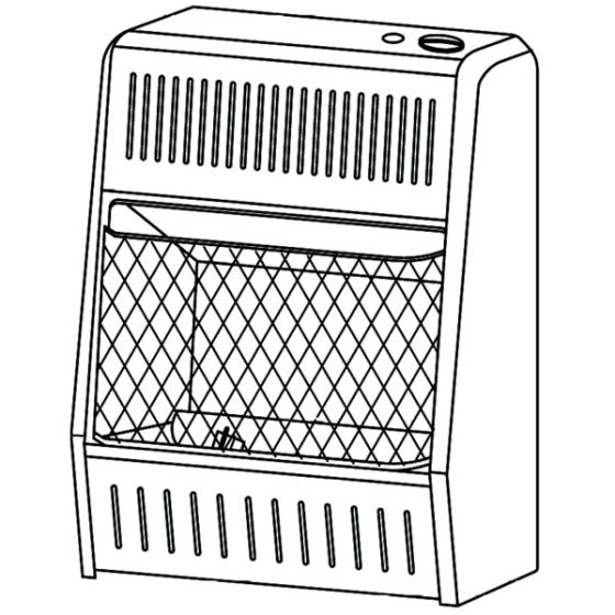 Vent free propane space heater