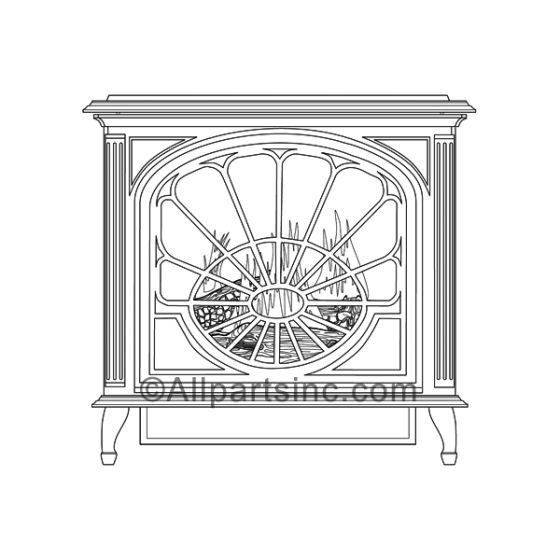 CAST IRON STOVE DIRECT VENT BURNER SYSTE