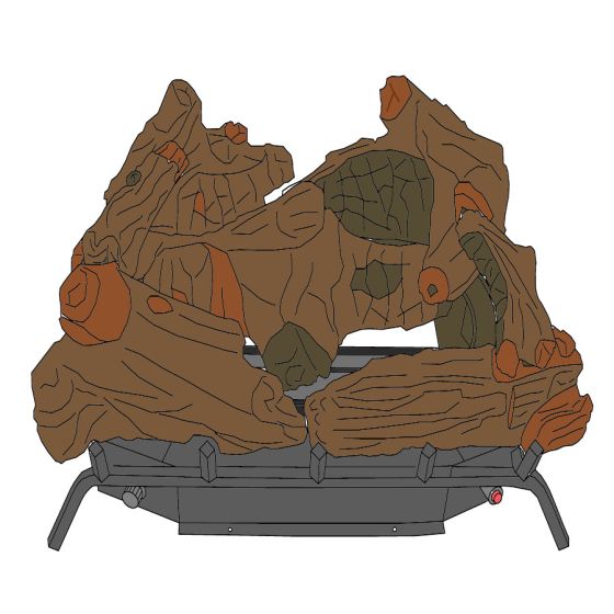 ProCom vent free gas log insert