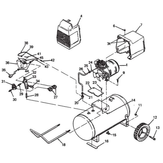 1HP 8Gall Oil free Air compressor
