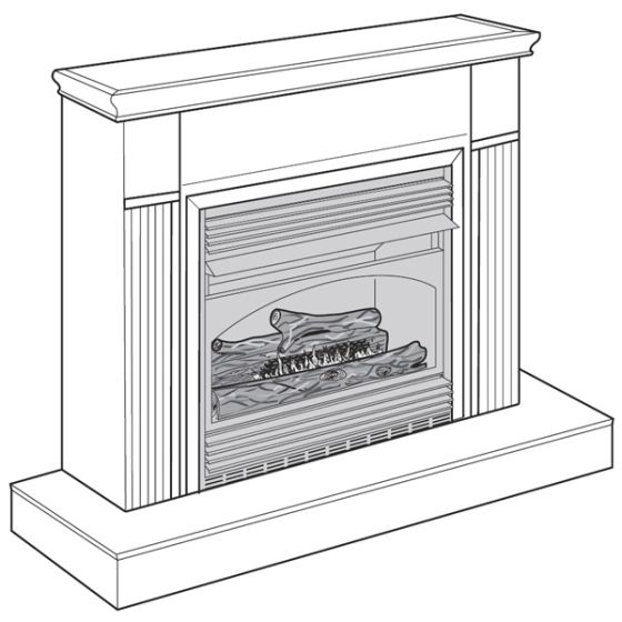 26,000 Btu P T-Stat Vent-Free Fireplace