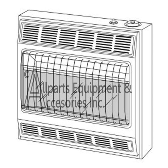 Front view of Vanguard heater