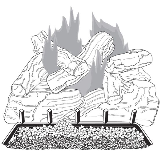 Vangaurd vented gas log system