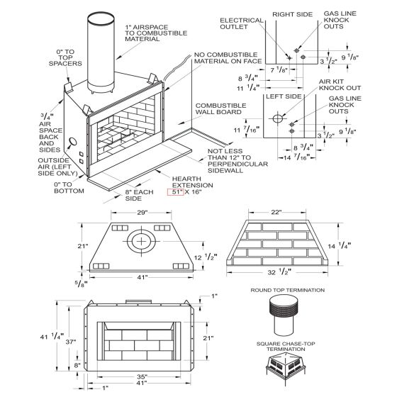 36" CAT LOUVERED INSL WB RED STCKD LINER