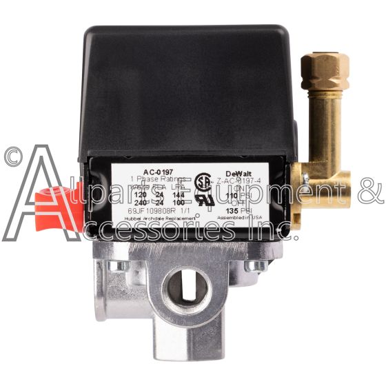 AC-0197 pressure switch phase rating label