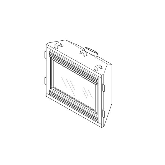 The Comfort Glow CDV41NB fireplace, viewed as a diagram.