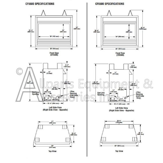 cf6500-cmp superior unvented gas fireplace