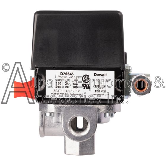 D20645 pressure switch phase ratings