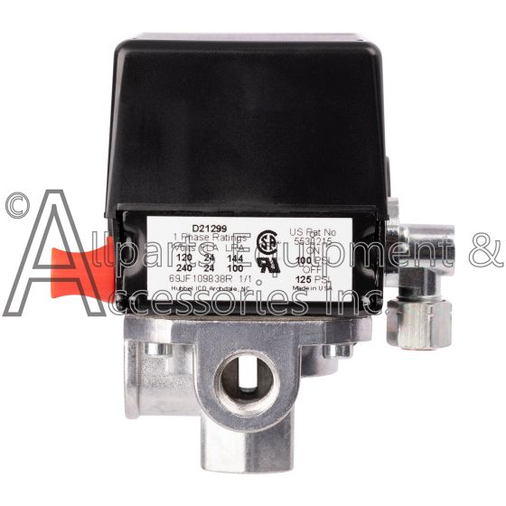 D21299 pressure switch ratings label