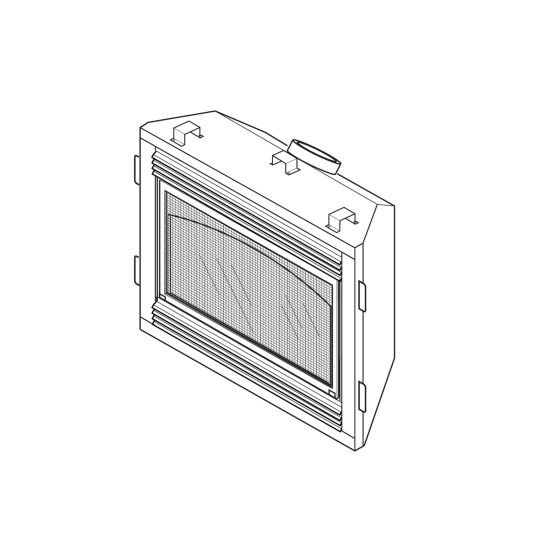 The DDV37N Vanguard fireplace, displayed as a diagram.