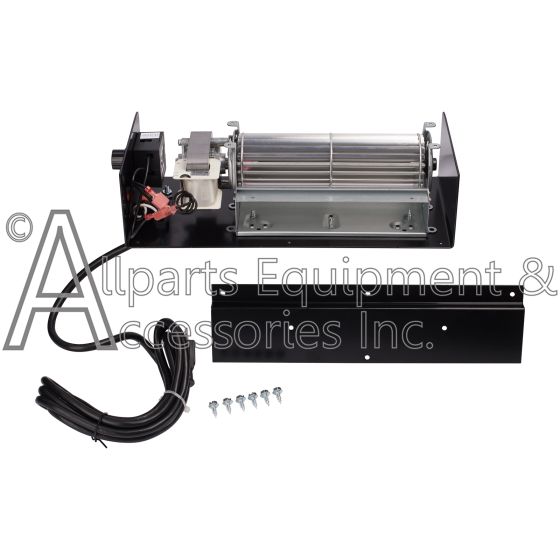 EP-62 Napoleon fireplace blower kit with a mounting plate and screws