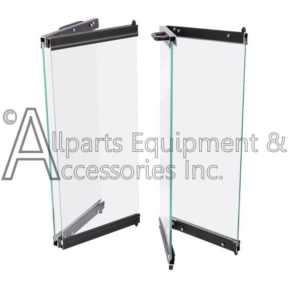 F0984 bifold glass fireplace doors