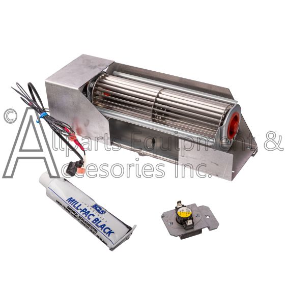 The F3269 blower assembly kit, with the thermodisc and a tube of Mill-Pac Black visible.