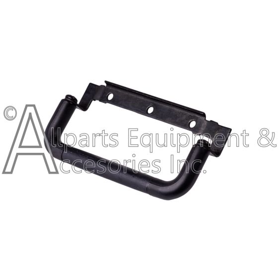 The H6697 black door handle shown at an angle from the front.