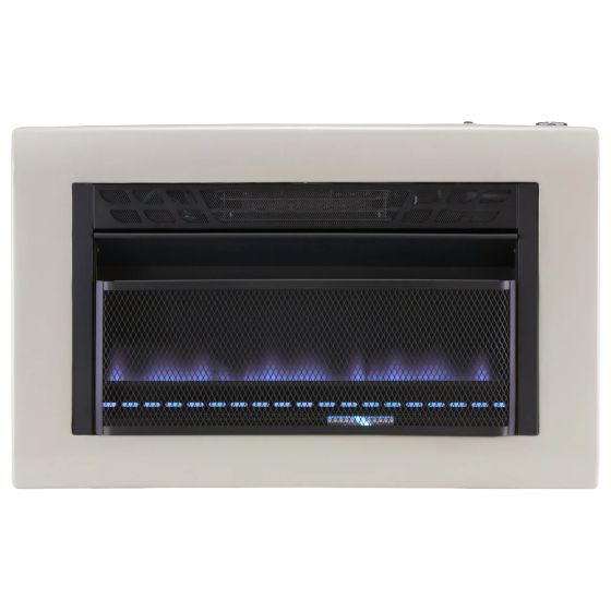 The MD30TBU blue flame wall heater.