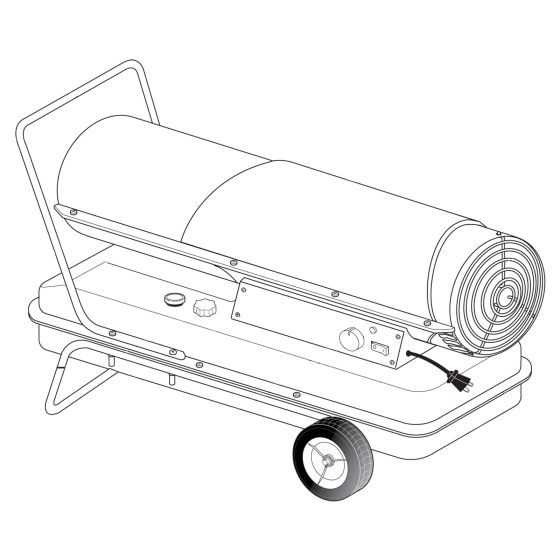 Kerosene forced air heater 210k btu