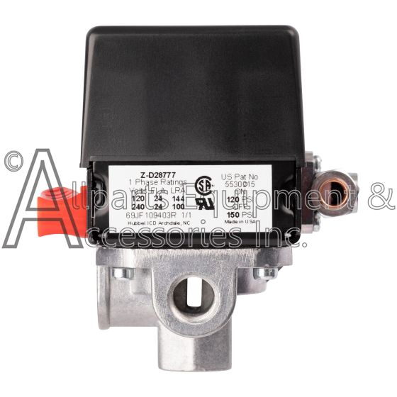 Z-D28777 pressure switch specification label