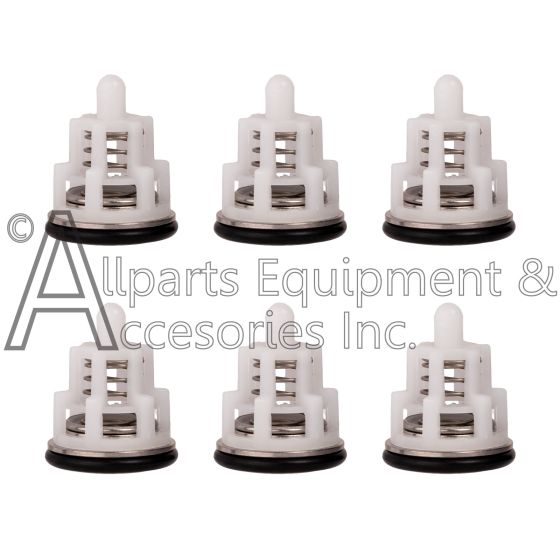 Idrobase six valves and o-rings used in the K123 and ZX.1601 repair kit